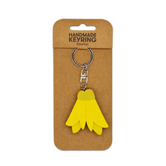 100% NZ Wooden Keyring Kōwhai