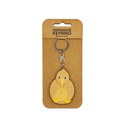 100% NZ Wooden Keyring Brown Kiwi
