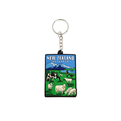 Moana Road Silicone Keyring New Zealand Farming