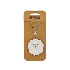 100% NZ Wooden Keyring Sheep