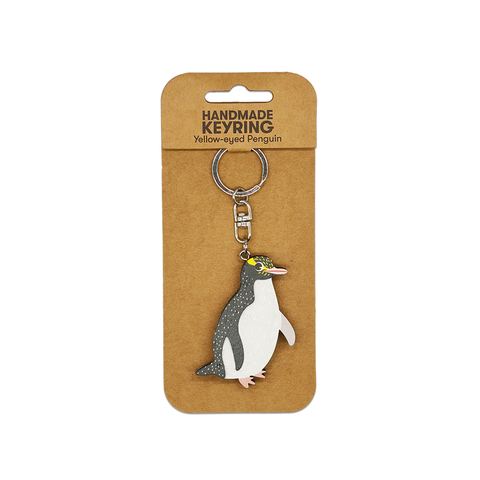 100% NZ Wooden Keyring Hoiho