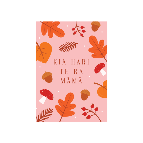 Iko Iko Autumn Leaves Card Kia Kari Te Rā Māmā