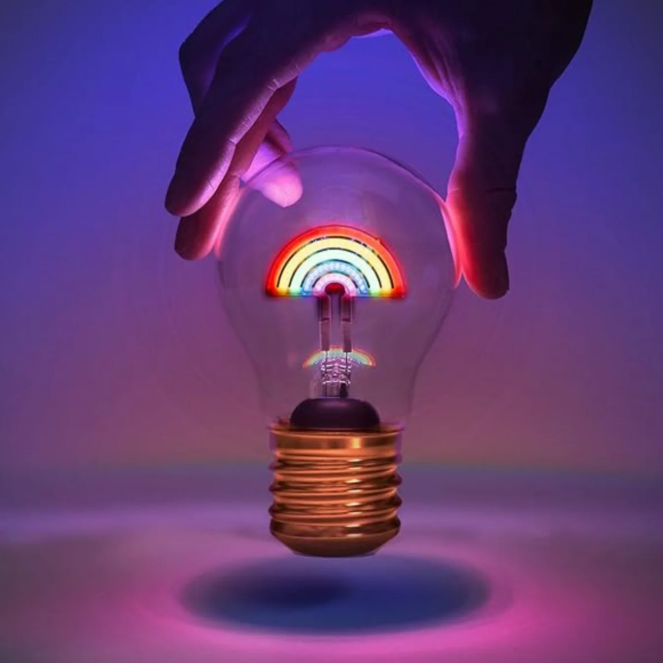 Lightbulb Lamp Rainbow USB Rechargeable