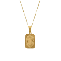Lindi Kingi Necklace Saint Rectangle Gold
