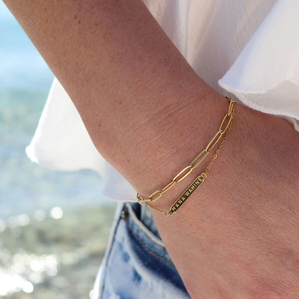Little Taonga Double Chain Bracelet Mana Wahine