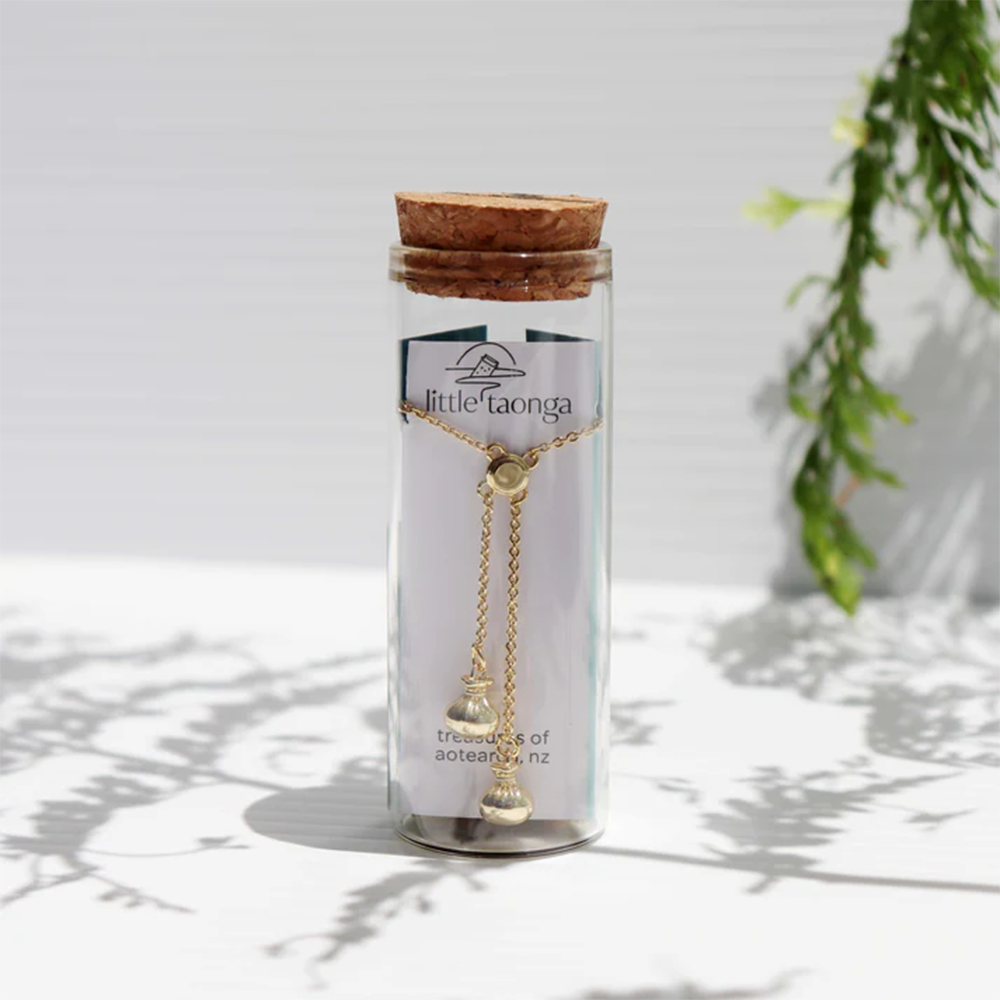 Little Taonga Necklace Poi Poi Gold