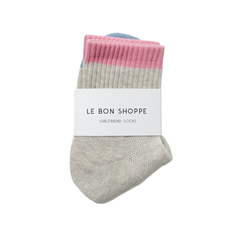 Le Bon Shoppe Girlfriend Socks Grey Pink