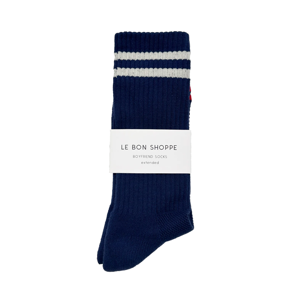 Le Bon Shoppe Socks Boyfriend Extended Navy