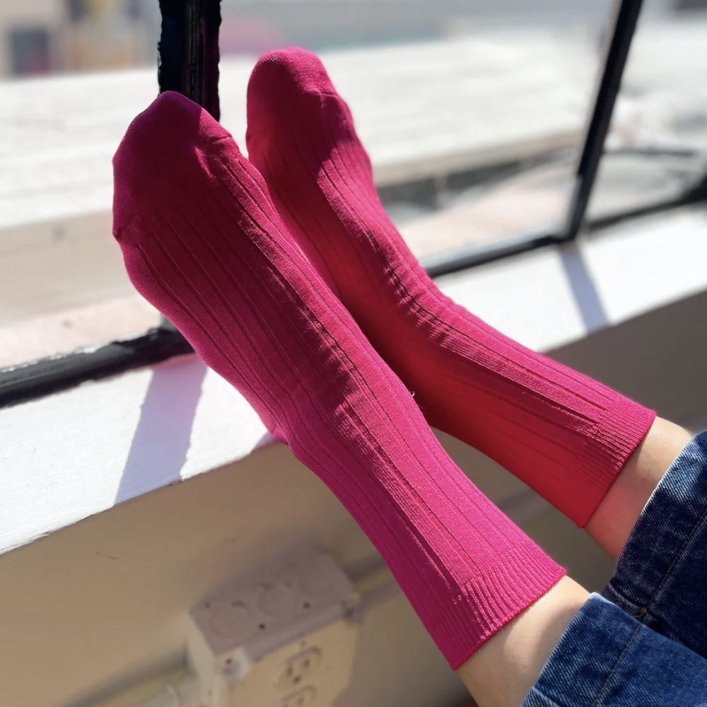 Le Bon Shoppe Her Socks Fuchsia