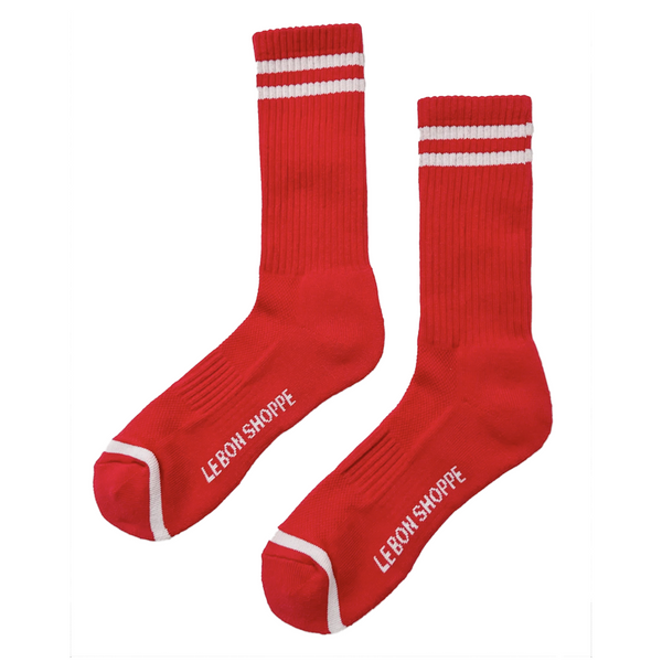 Le Bon Shoppe Socks Boyfriend Extended Red