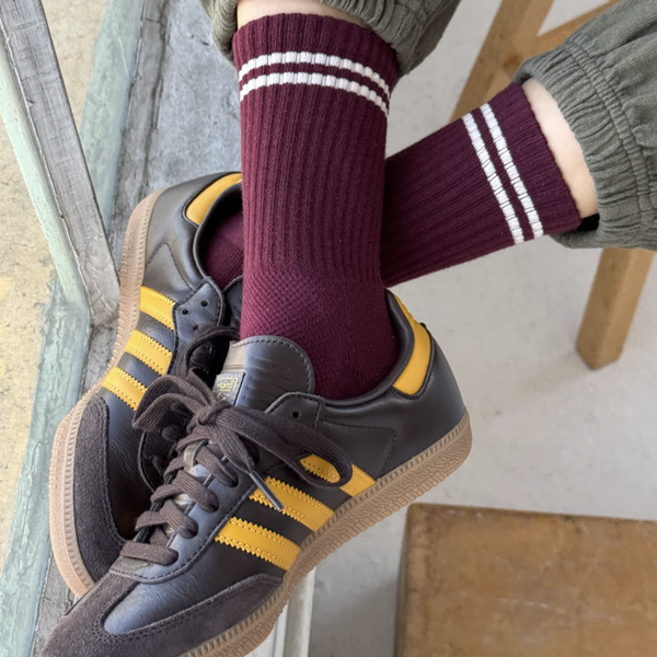 Le Bon Shoppe Socks Boyfriend Extended Maroon