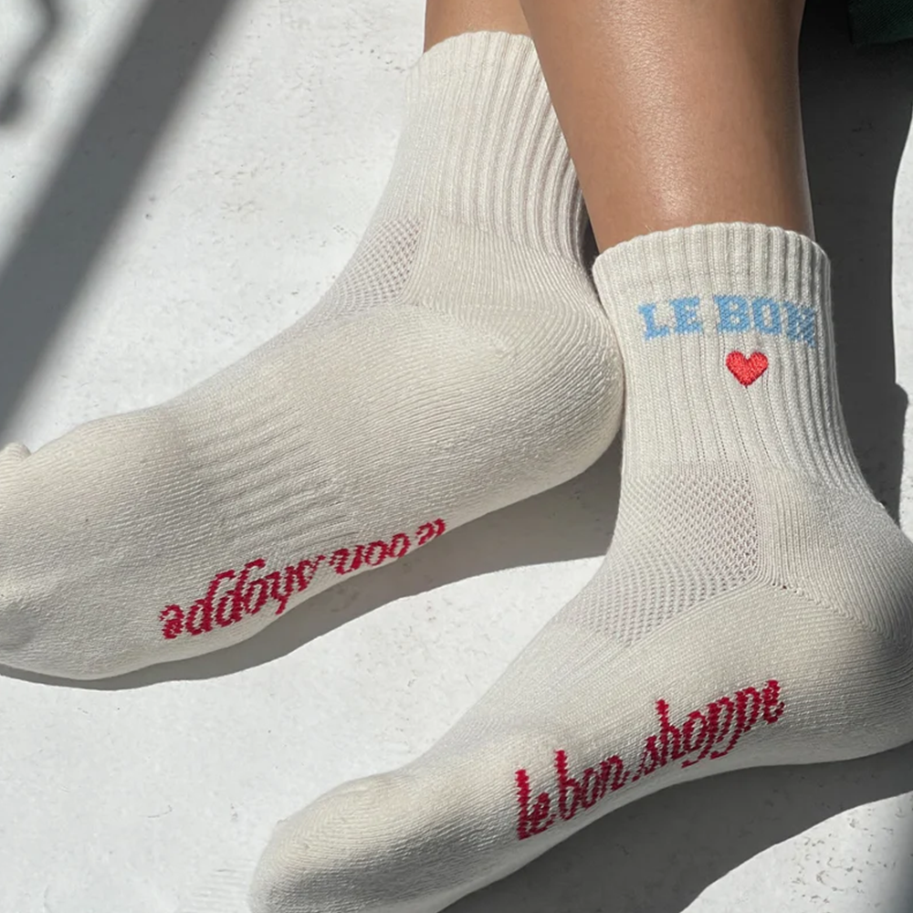 Le Bon Shoppe Embroidered Crew Vanilla