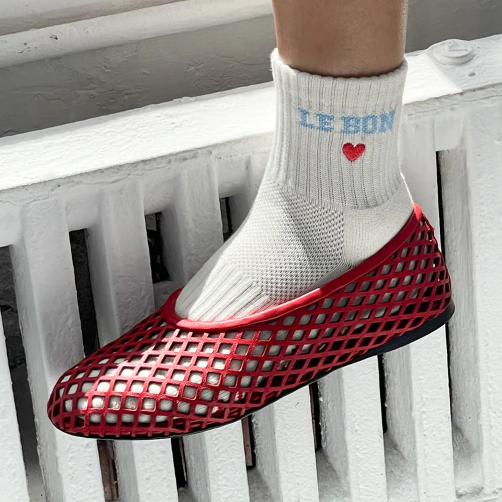 Le Bon Shoppe Embroidered Crew Vanilla