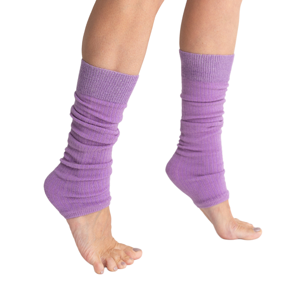 Nooan Possum Merino Wool Leg Warmers Lilac Breeze