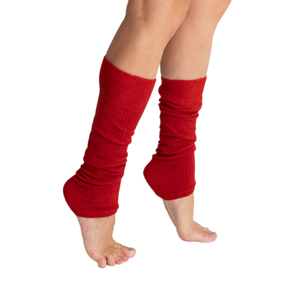 Nooan Possum Merino Wool Leg Warmers Scarlet