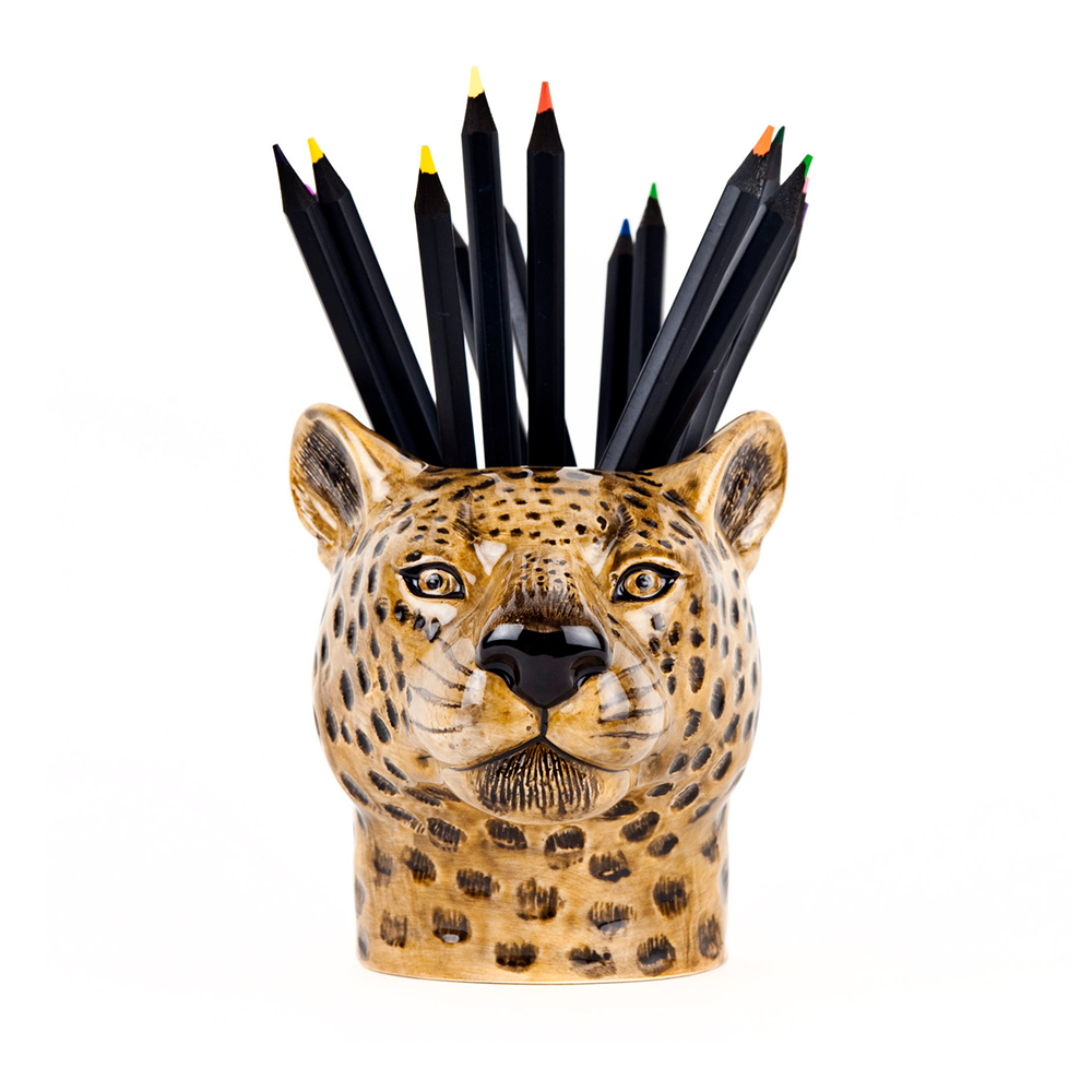 Quail Leopard Pencil Pot