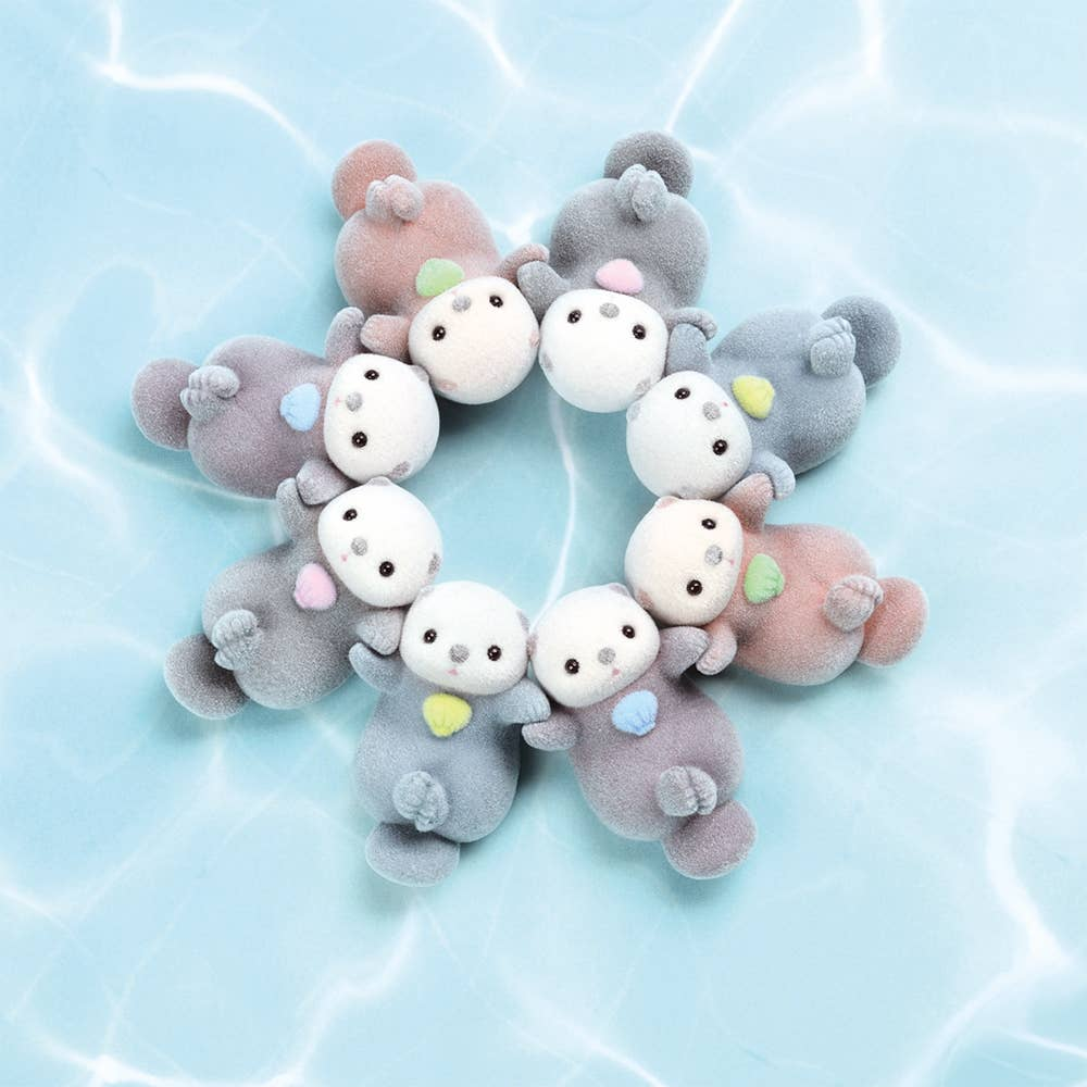 Let's Hold Hands Flocked Otters Blind Box