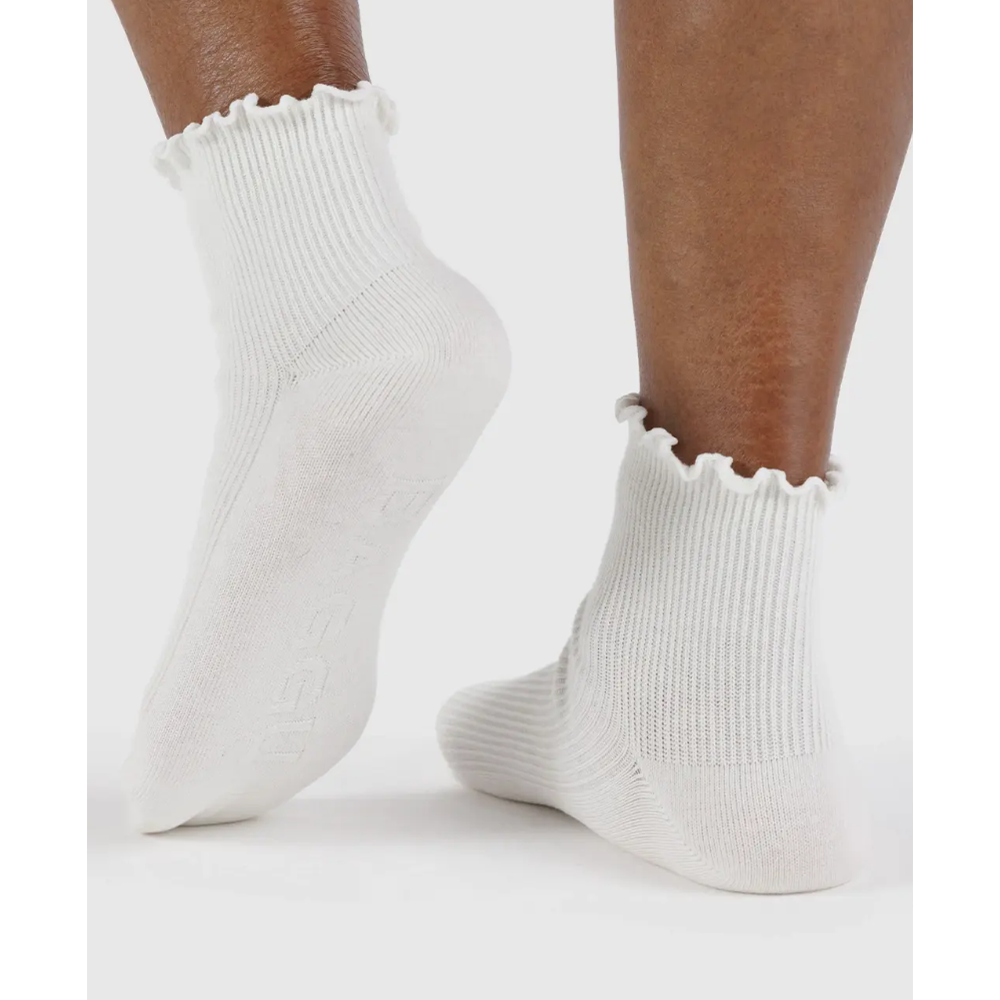 Baggu Lettuce Edge Socks Set of 2 Pairs White