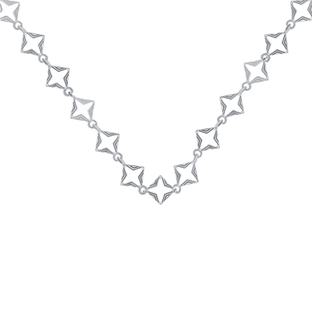 Lindi Kingi Byzante Embrace Necklace Silver