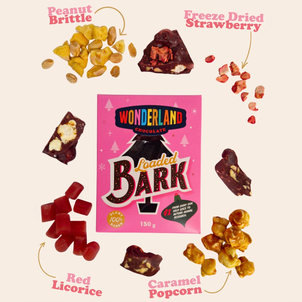 Wonderland Chocolate Loaded Bark  150 g box