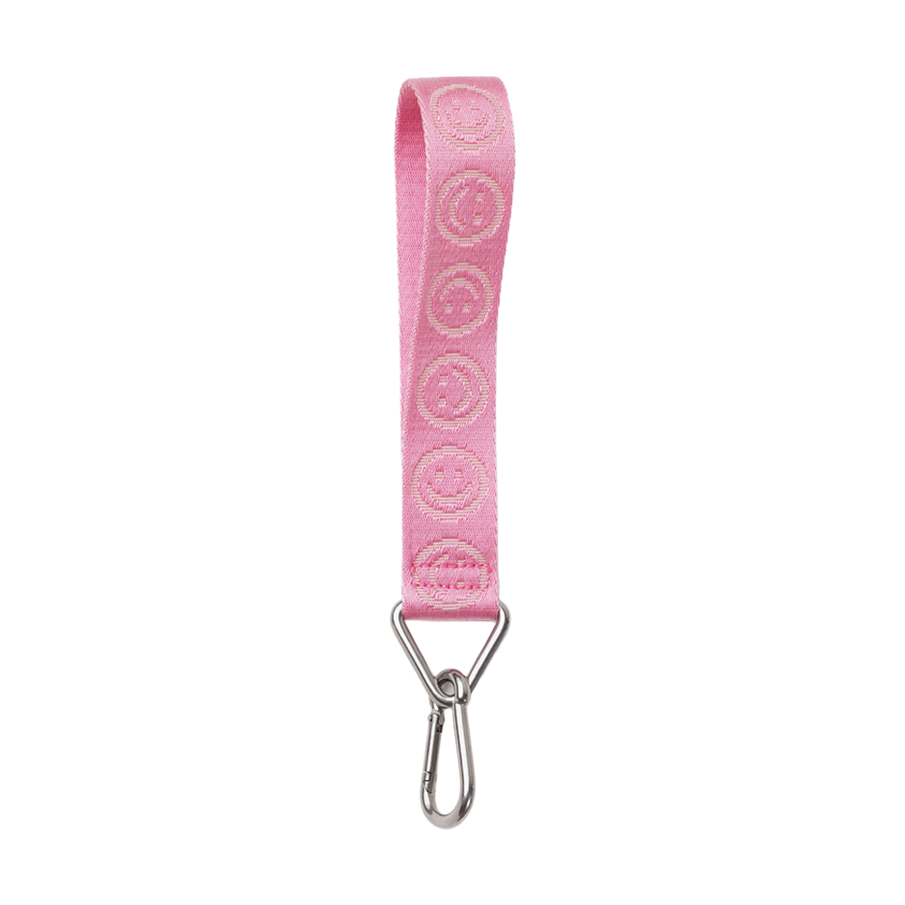 Baggu Logo Keychain Pink Happy