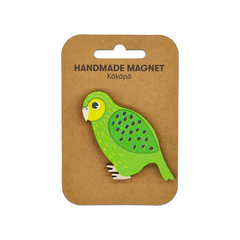 100% NZ Wooden Magnet Kākāpō