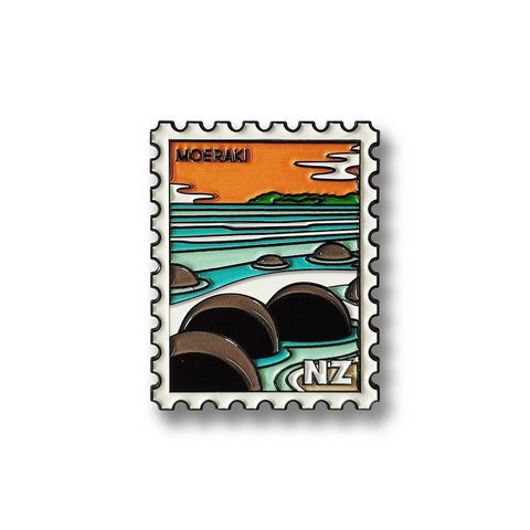 100% NZ Collectable Stamp Magnet Moeraki