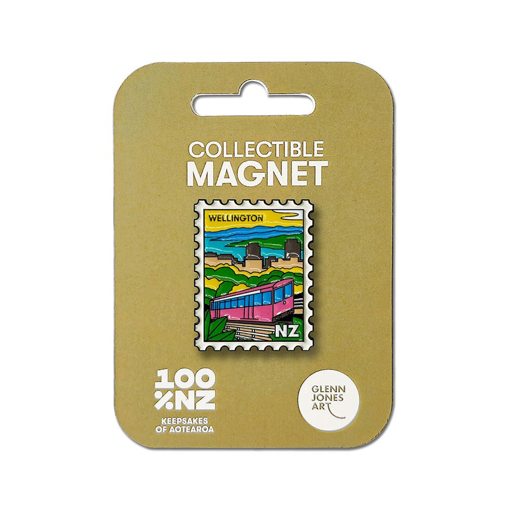 100% NZ Collectable Stamp Magnet Cable Car Wellington
