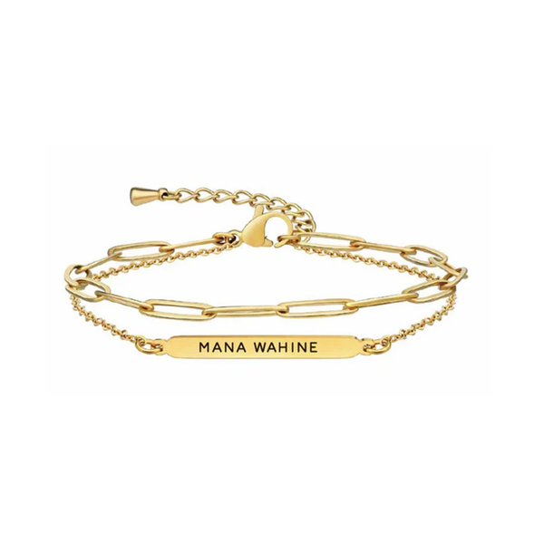 Little Taonga Double Chain Bracelet Mana Wahine