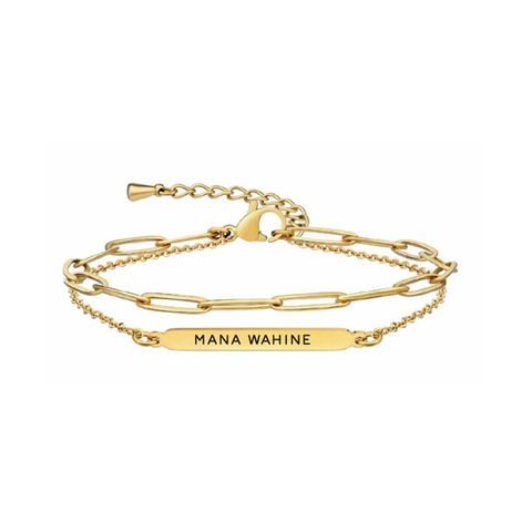 Little Taonga Double Chain Bracelet Mana Wahine