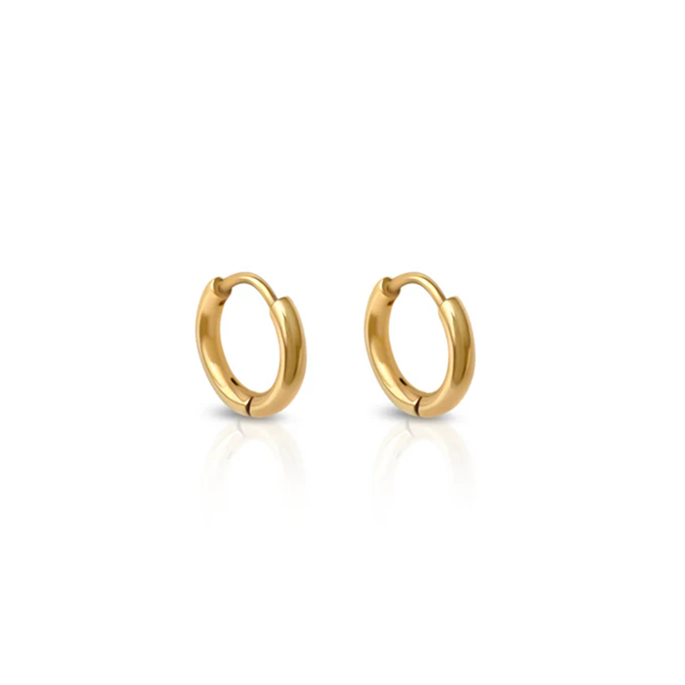 Ever Metro Sleeper Hoop Earrings 10mm Gold