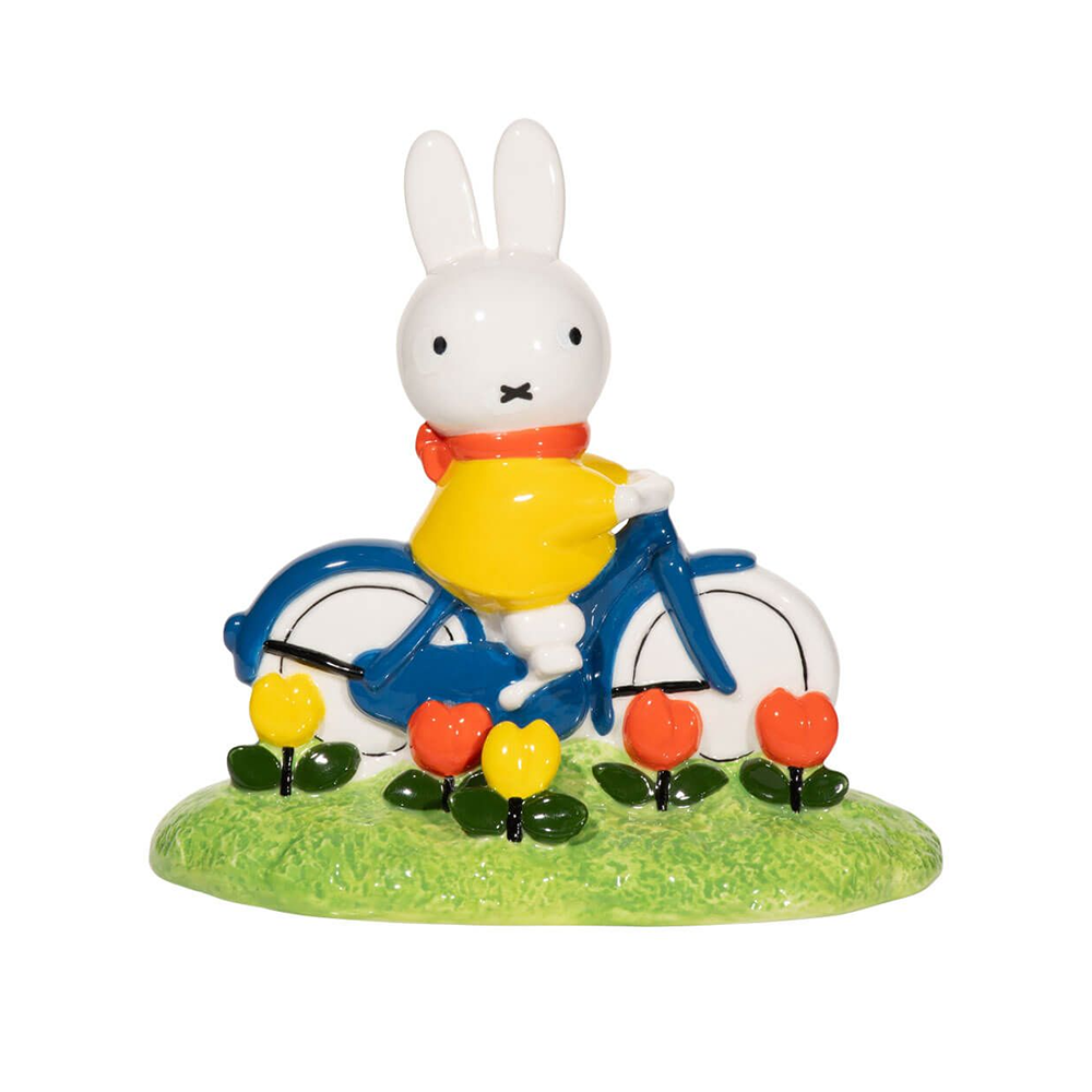 Miffy Ceramic Figurine Tulip Garden Bike Ride