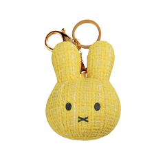 Miffy Face Plush Keyring Yellow