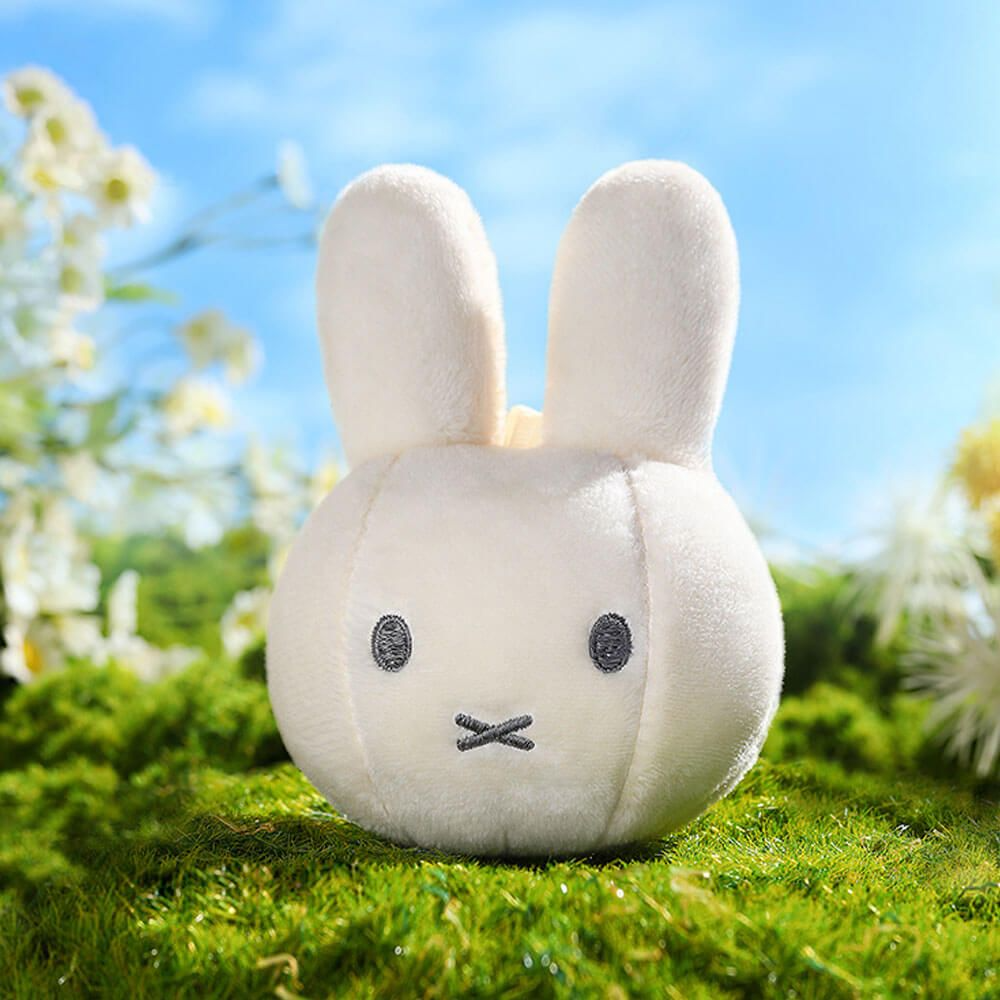 Miffy Face Soft  Plush Keyring White