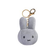 Miffy Face Soft Plush Keyring Grey