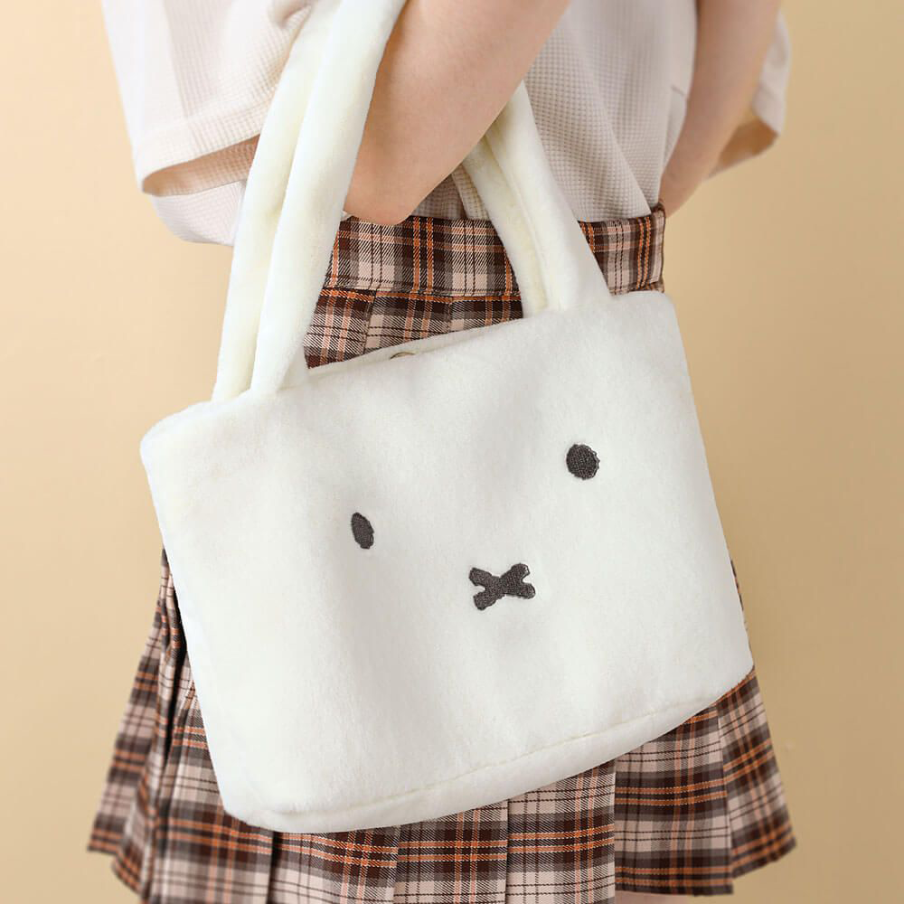 Miffy Delux Plush Bag White