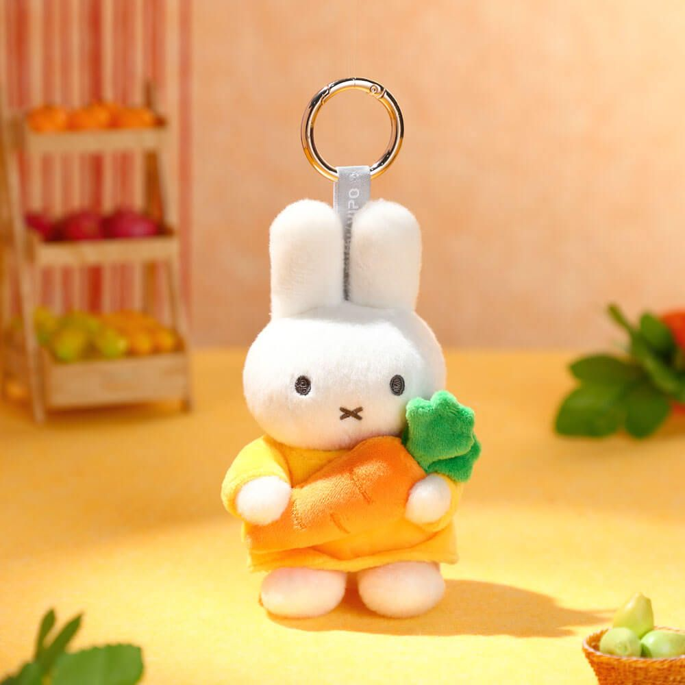 Miffy Plush Keyring with Carrot