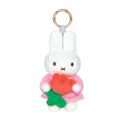Miffy Plush Keyring with Tulip