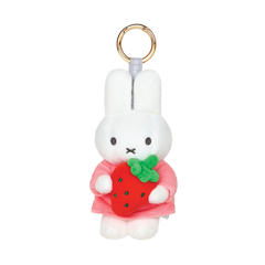 Miffy Plush Keyring with Strawberry