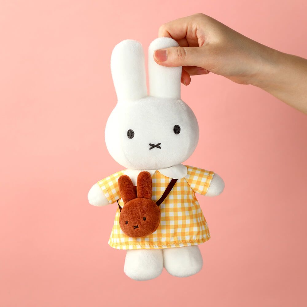 Miffy Plush Yellow Checkered Dress with Melanie Bag