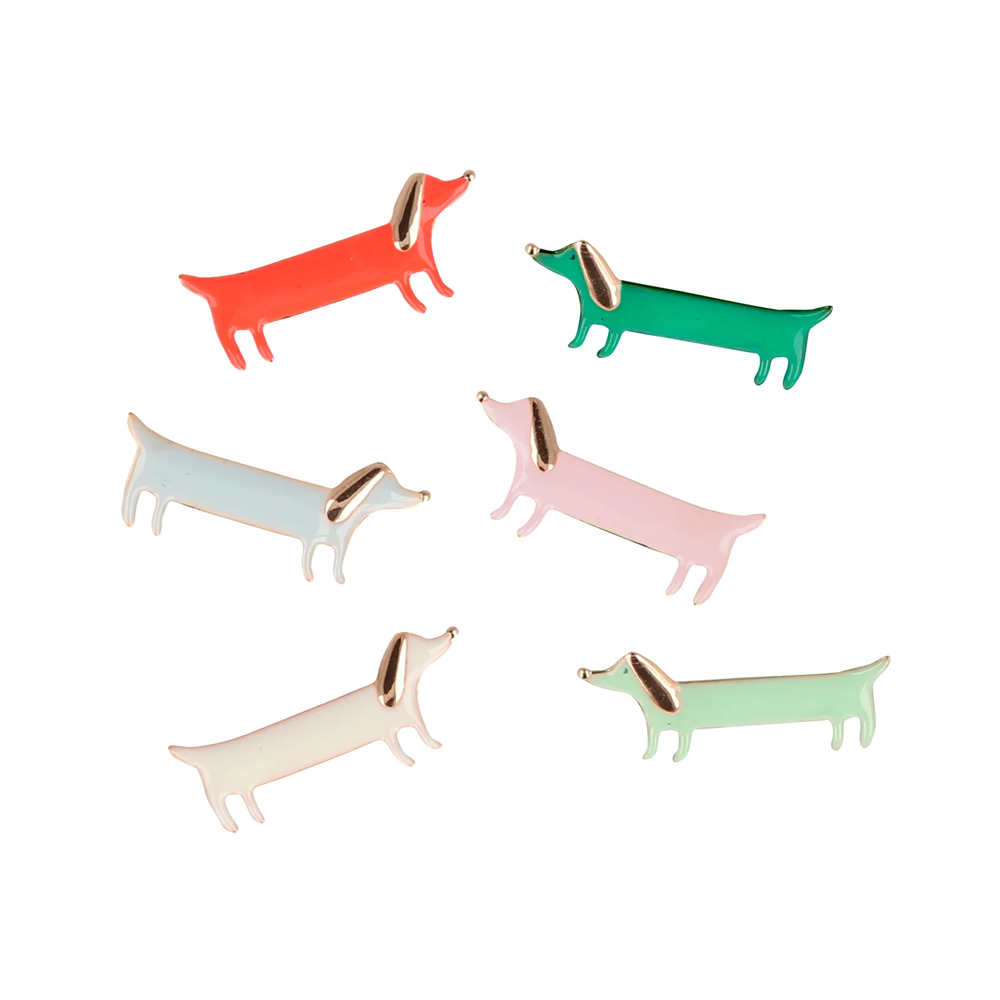 Meri Meri Christmas Crackers Festive Stripe Sausage Dog Pack of 6