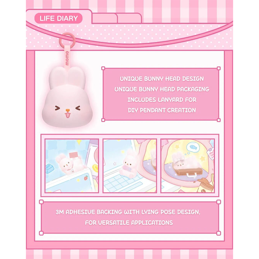 Momo Bunny 24 Hour Life Diary Figures Pack of 3 Blind Box