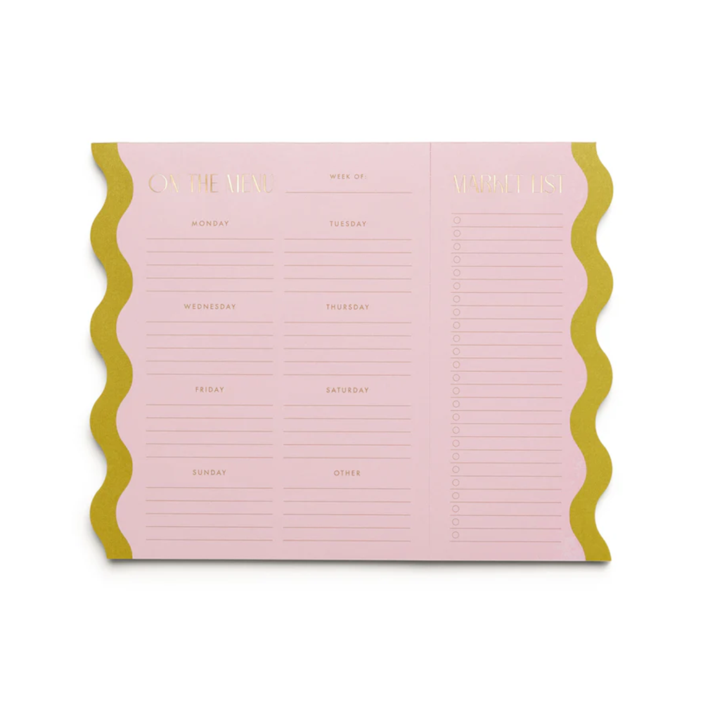 Designworks Ink Meal Planner Notepad Pink & Chartreuse