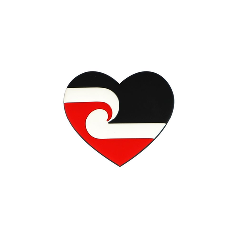 Aotearoa Magnet Māori Flag PVC Heart