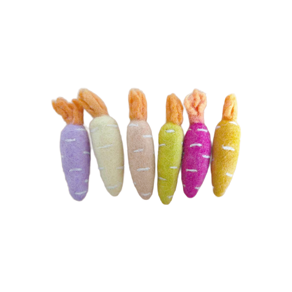 Fairtraid Felt Mini Coloured Carrot