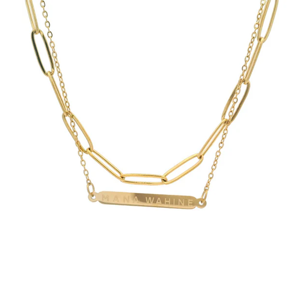 Little Taonga Double Chain Necklace Mana Wahine