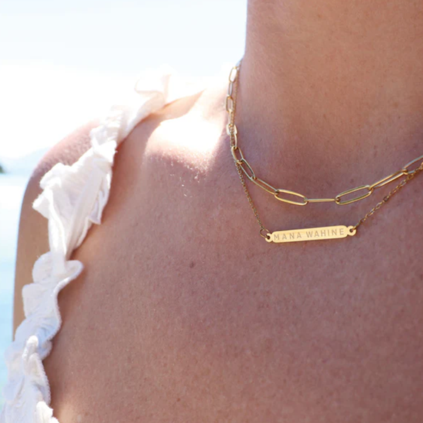 Little Taonga Double Chain Necklace Mana Wahine