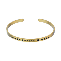 Little Taonga Bangle Te Reo Matariki Gold