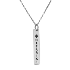 Little Taonga Necklace Te Reo Matariki Silver