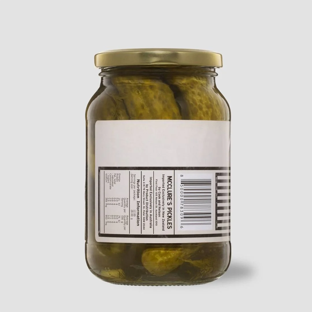 McClure's Pickles Small Whole Garlic & Dill Gherkins 500g